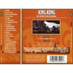 King Kong Soundtrack (James Newton Howard) - CD Back cover