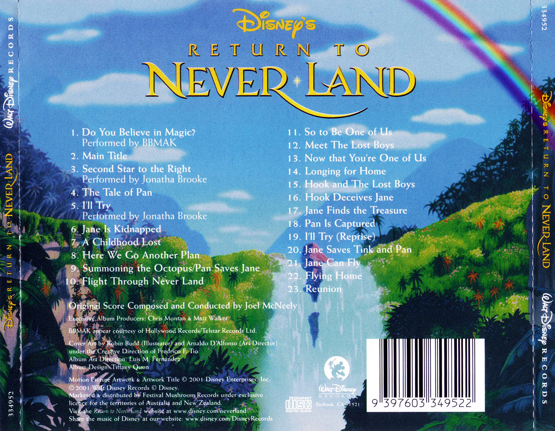 Film Music Site - Return to Never Land Soundtrack (Joel McNeely) - Walt